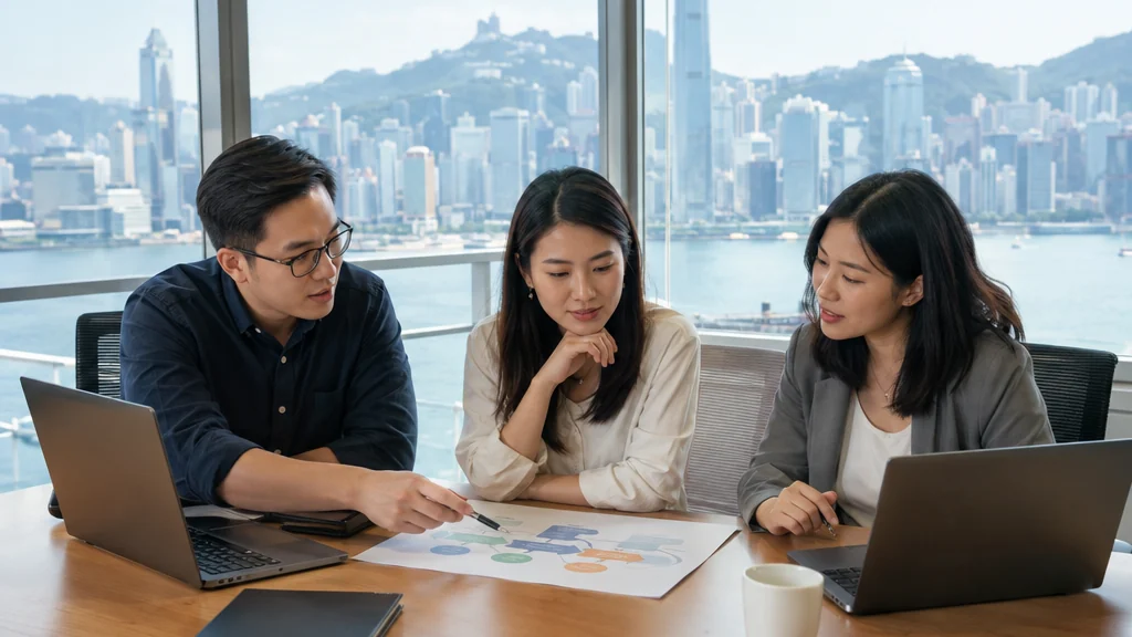 流程圖：香港中小企由 Copilot 類工具到 AI Agent 的效率提升路徑