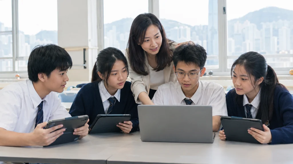 示意圖：教學網絡與物聯網設備的網絡分隔安排，包括無線覆蓋、防火牆與訪客網絡